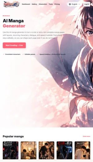 Manga AI screenshot