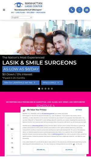 Manhattan LASIK Center - Vision Correction and Eye Surgery screenshot