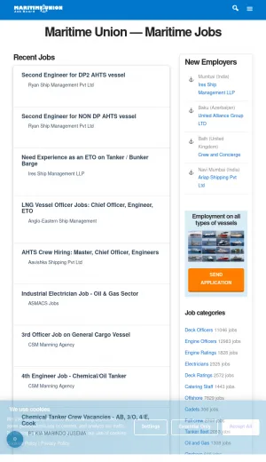 Maritime Jobs Board for Seafarers and Shipping Companies screenshot