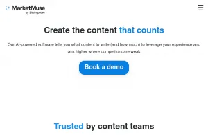 MarketMuse AI Content Planning and Optimization Software screenshot