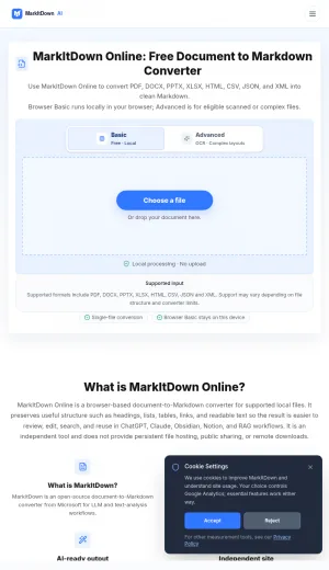 Online Document to Markdown Converter screenshot