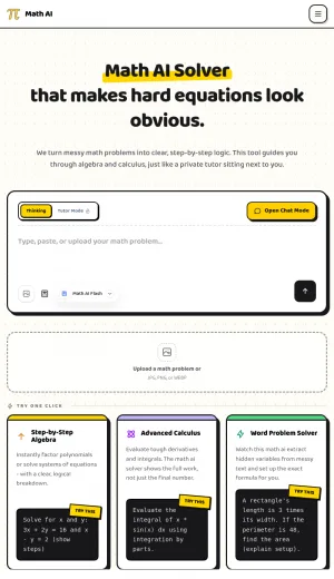 Math AI Solver for Step-by-Step Homework Help screenshot