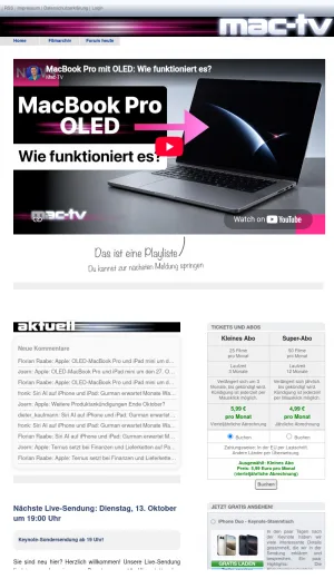 Mac TV: Apple and Mac News Magazine screenshot