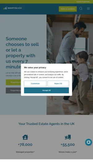 Martin and Co UK Estate and Letting Agents screenshot