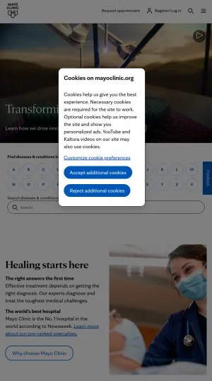 Mayo Clinic Hospital and Health Information screenshot