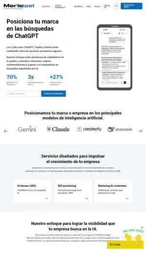 Merissel AI Search Visibility and Generative Engine Optimization Agency screenshot