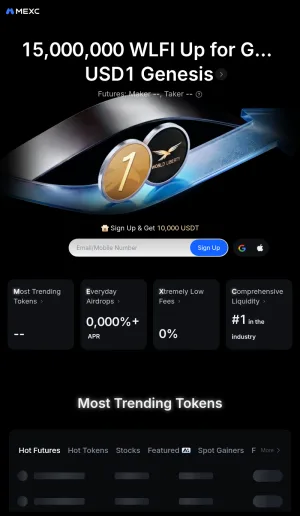 MEXC Cryptocurrency Exchange and Trading Platform screenshot