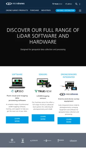Microdrones UAV Surveying, LiDAR, and Mapping Solutions screenshot