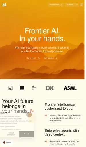 Mistral AI Enterprise Artificial Intelligence Platform screenshot