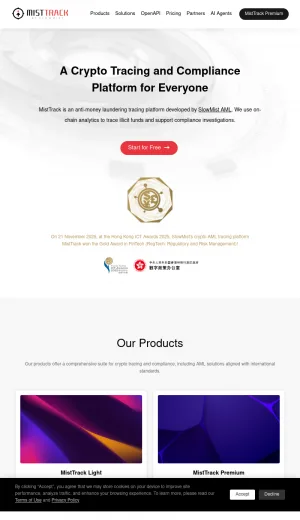 MistTrack Crypto AML Tracing and Risk Detection Platform screenshot