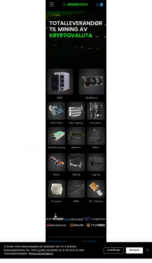 Mining Equipment Supply from Miningtech AS screenshot