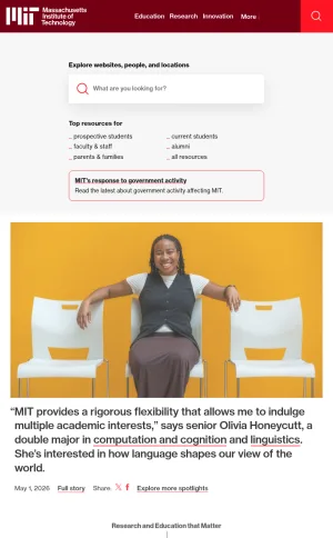 Massachusetts Institute of Technology screenshot