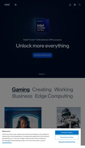 Intel Core Ultra Series 3 AI PC Processors screenshot