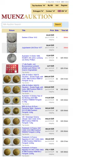 Coin Auctions and Collectibles Marketplace screenshot