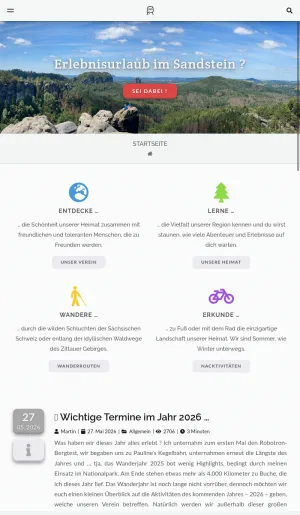 Naturist Hiking and Cycling Club in Saxon Switzerland screenshot