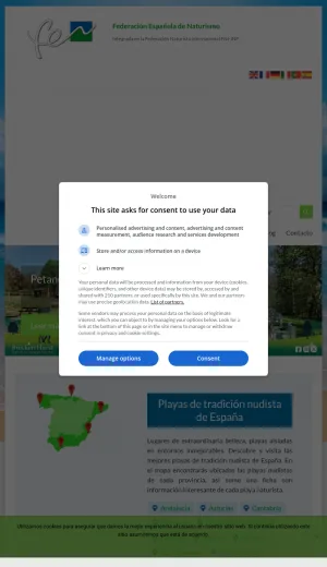 Spanish Federation of Naturism screenshot