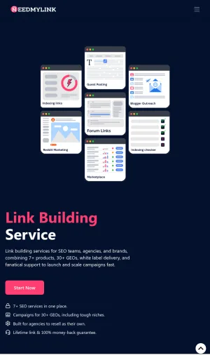 NeedMyLink Link Building and SEO Services screenshot