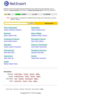 NetInsert Semantic Web Directory and Free Site Submission screenshot
