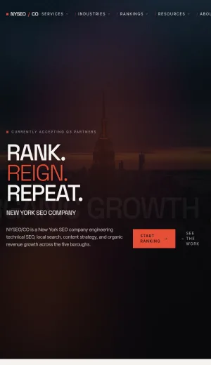 New York City SEO Company for B2B SaaS, Fintech, and E-commerce screenshot