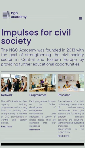 NGO Academy Civil Society Leadership and Training screenshot