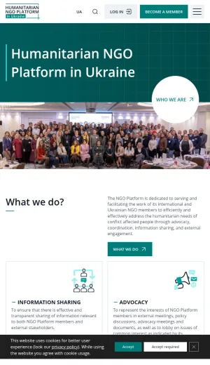 Humanitarian NGO Platform in Ukraine screenshot