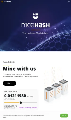 NiceHash Cryptocurrency Mining and Trading Platform screenshot