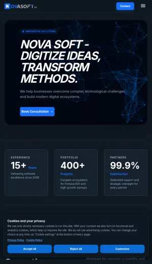 NovaSoft Software Development and Digital Agency screenshot