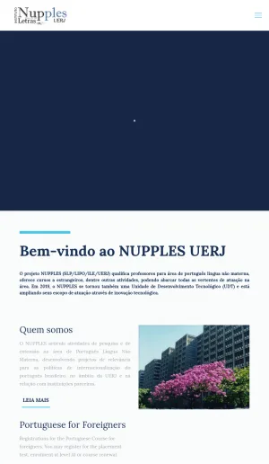 NUPPLES UERJ Portuguese Language Center screenshot