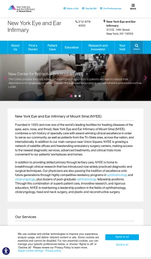 New York Eye and Ear Infirmary of Mount Sinai screenshot