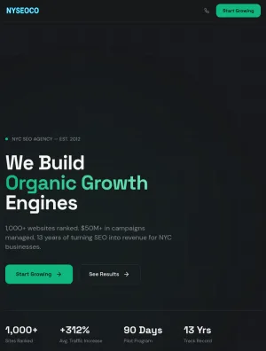 NYSEOCO New York City SEO and Digital Marketing Agency screenshot