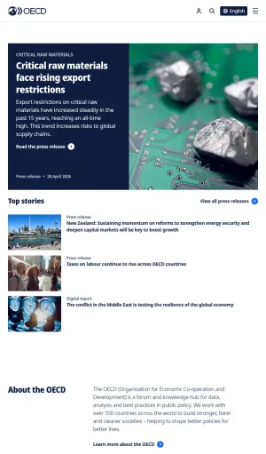 Organisation for Economic Co-operation and Development Policy Forum screenshot
