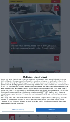 Ohtuleht Estonian News and Entertainment Media screenshot