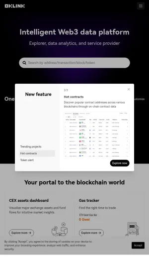 OKLink Multi Chain Blockchain Explorer and Web3 Data Platform screenshot