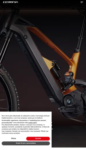 Cicli Olympia Bicycle and E-Bike Manufacturer screenshot