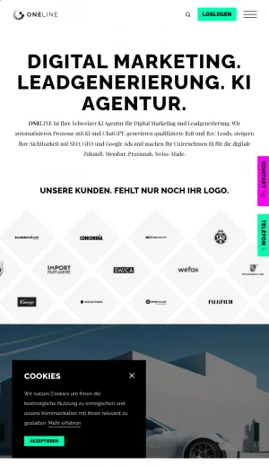 ONELINE Digital Marketing and AI Agency screenshot