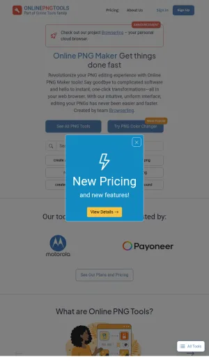 Online PNG Tools for Editing and Conversion screenshot