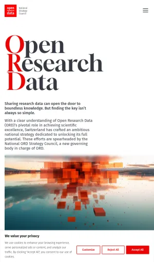 Swiss Open Research Data Strategy screenshot