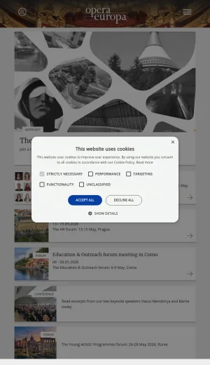 Opera Companies and Festivals Association in Europe screenshot
