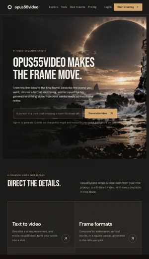 Opus 55 Video AI Video Creation Studio screenshot