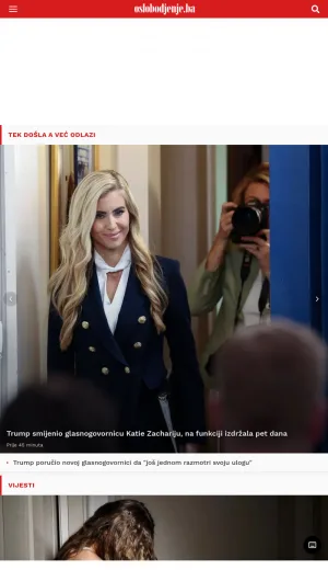 Oslobodjenje News from Bosnia and Herzegovina screenshot