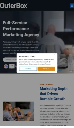 OuterBox Performance Marketing Agency for eCommerce Growth screenshot