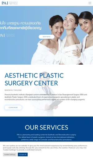 PAI Clinic Bangkok Plastic and Gender Confirmation Surgery Center screenshot
