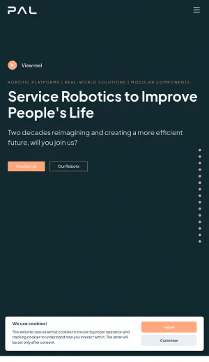 PAL Robotics: Humanoid and Service Robotics Systems screenshot