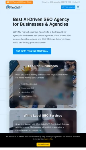 PageTraffic SEO Agency and Digital Marketing Services screenshot