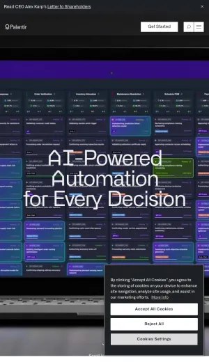 Palantir Enterprise Data and AI Software Platforms screenshot