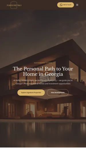 Premium Real Estate in Georgia by PARHOMENKO Estate screenshot