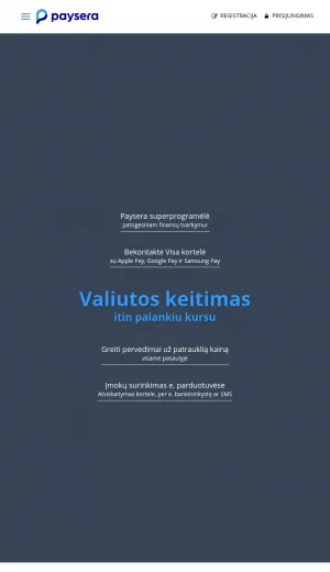 Paysera Online Payments and Money Transfer Services screenshot