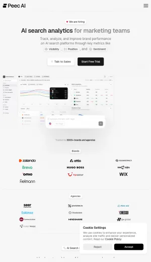 Peec AI: AI Search Analytics for Marketing Teams screenshot