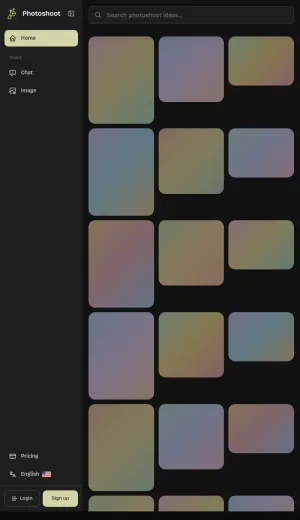 AI Photoshoot Ideas and Visual Content Generator screenshot