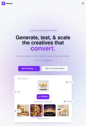 Phot.AI AI Photo Editing and Marketing Visuals screenshot